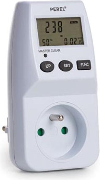 Immagine prodotto Perel CONTATORE DI ENERGIA - 230 V - 16 A - SPINA TIPO E (SISTEMA FRANCESE)