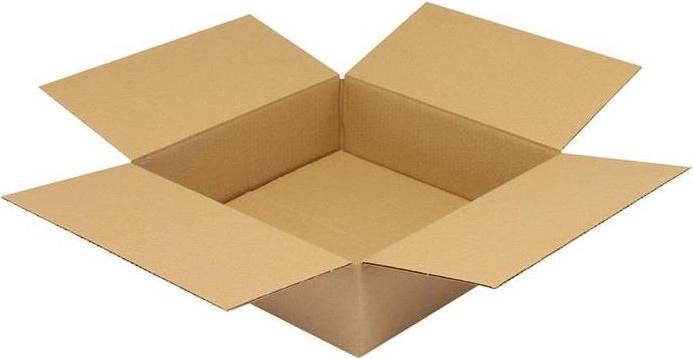 Image du produit Transpak Carton pliant 1 paroi hauteur rainage dimensions 350x350x100mm qualité 1.20 B marron marron (25 x)