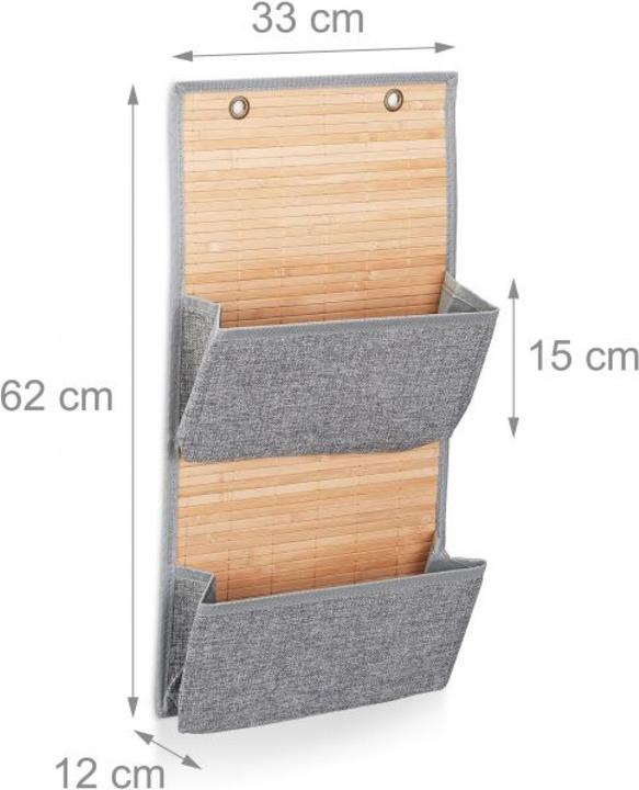Immagine prodotto Relaxdays Tasca portaoggetti da parete e per porta (1 x, 33 x 12 x 62 cm)
