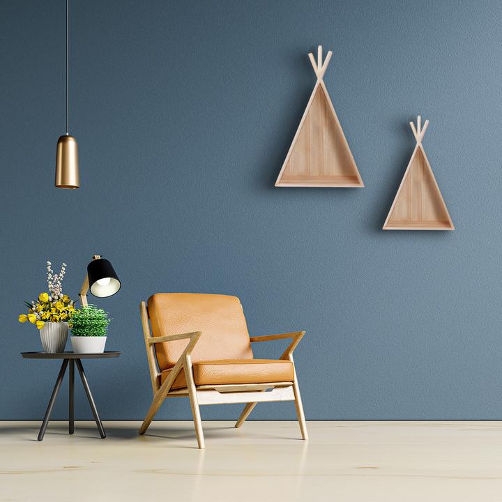 Actual product image Natura Punto Set of 2 wooden teepee shaped shelves, 18.5 x 29.3 cm, 30 x 46 cm