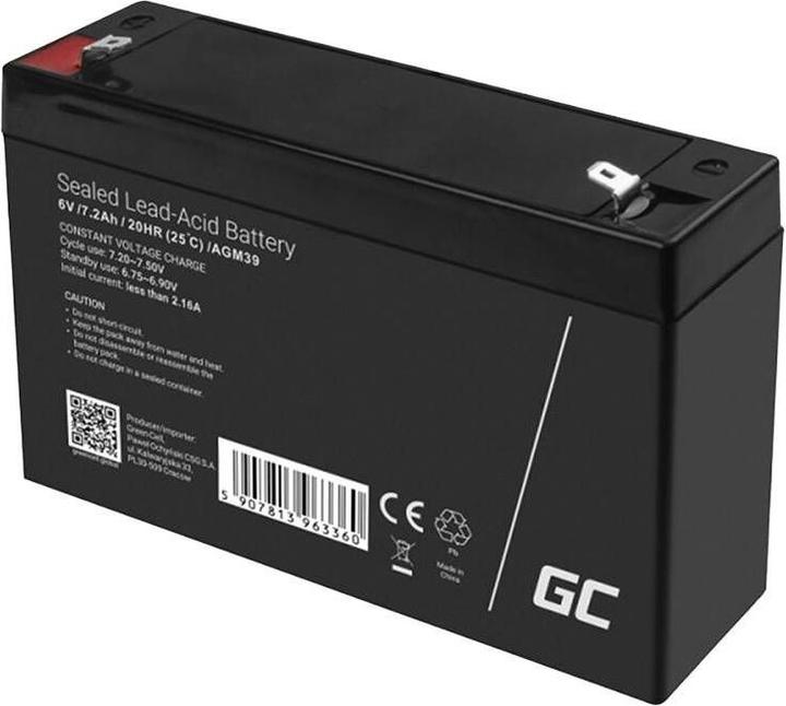 Actual product image GreenCell Battery AGM VRLA 6V 7.2Ah - Battery - 7,200 mAh (6 V, 7.20 Ah)