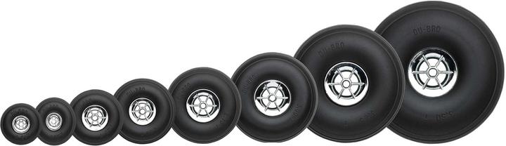 Du-Bro DUBRO Profilrad m. Chromfelge ø 3.50" (88.9 mm) Breite 1.250" (32mm) 2 Stück
