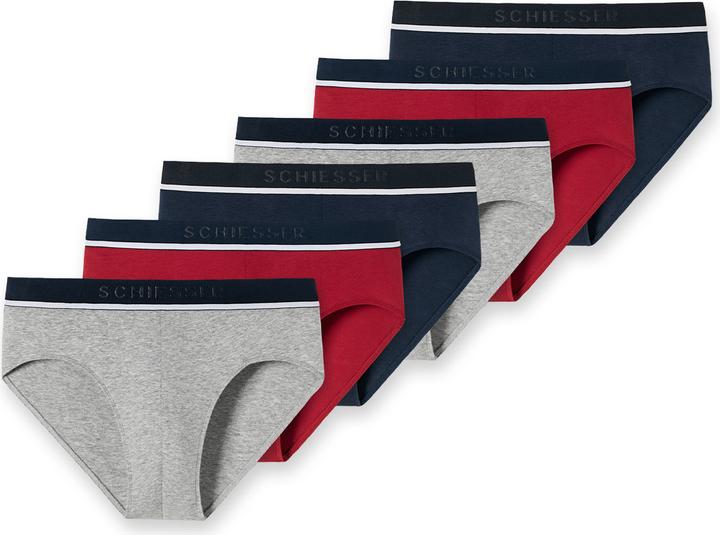 Immagine prodotto Schiesser Confezione da 6 slip / mutande Rio in cotone organico 95/5 (L, confezione da 6)