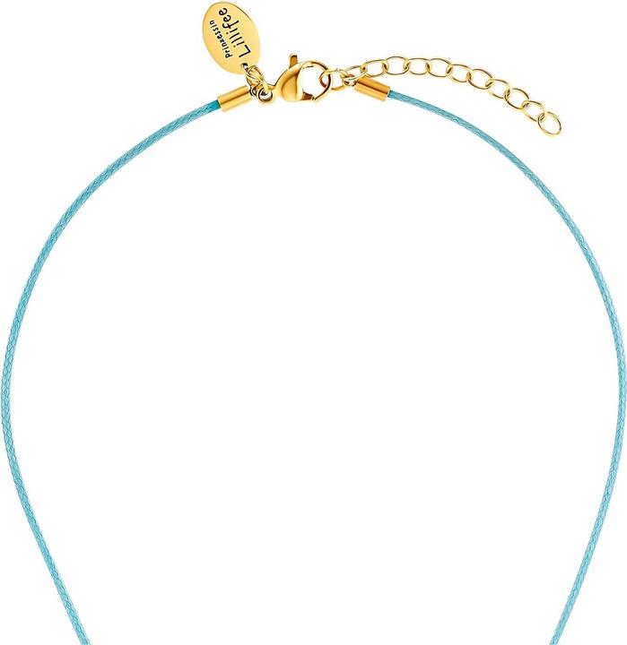 Produktbild Prinzessin Lillifee Halskette für Mädchen, Edelstahl IP Gold, (synth.) Zirkonia | Krone (Edelstahl, Textil, 35 cm)