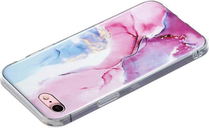 Actual product image Cover-Discount iPhone SE / 8 / 7 - Silicone Rubber Case Rose Marble (Apple iPhone 8, Apple iPhone 7)