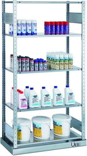 Produktbild Schulte Lagertechnik Stecksystem Anbauregal MULTIplus150 für Kleingebinde mit Auffangwanne