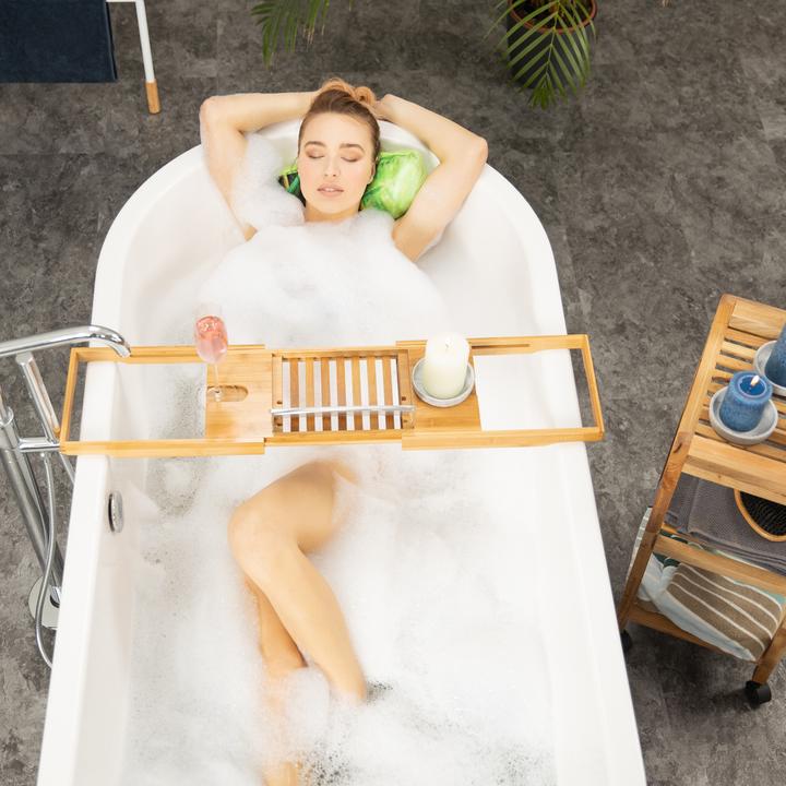 Produktbild Relaxdays Badewannenablage Bambus (100 x 22 x 17.5 cm)