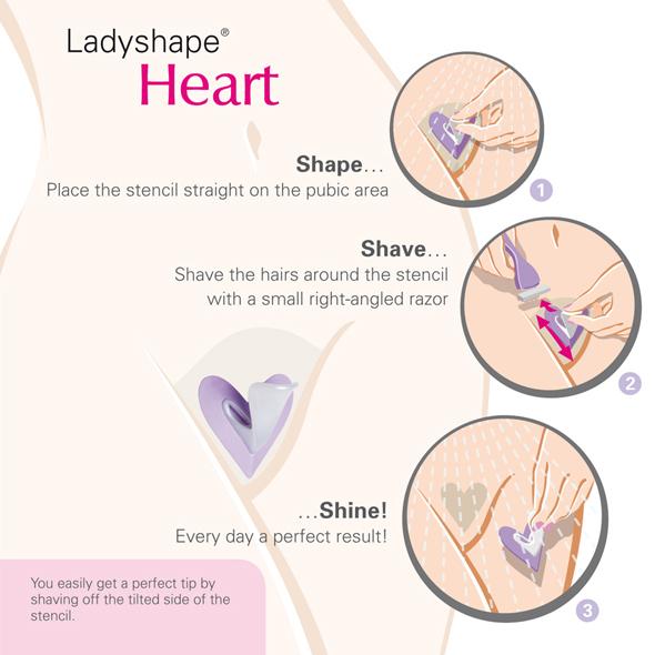 Actual product image Ladyshape Bikini Shaping Tool Heart (Intimate washing lotion)