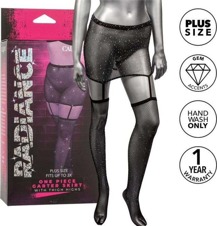 Actual product image Radiance Garter Skirt, Thigh High, Plus Size