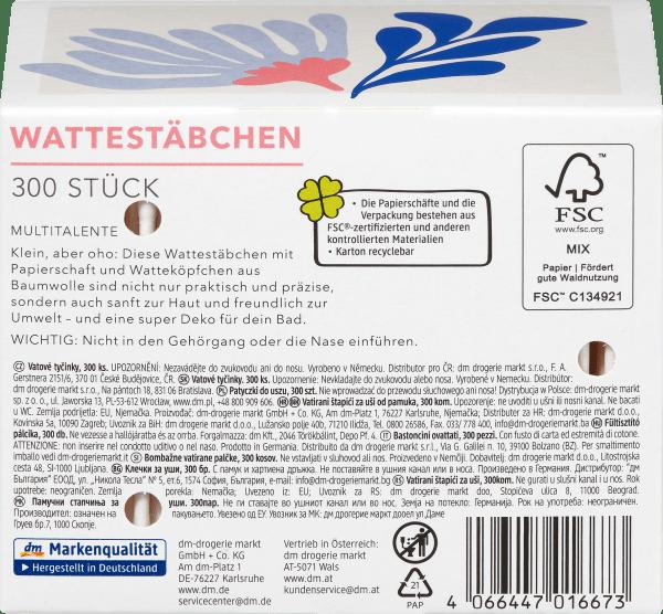 Produktbild dm ebelin Wattestäbchen Motiv-Box