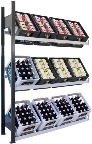 Produktbild Schulte Lagertechnik Getränkekisten-Anbauregal