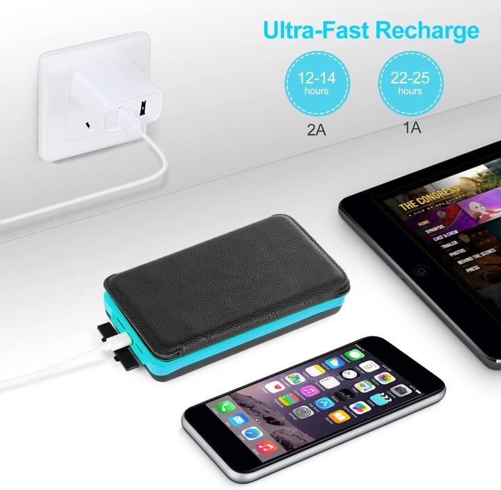 Produktbild Yelomin Solar Powerbank 20000mAh, Blau