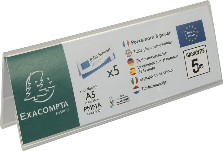 Produktbild Exacompta Tischnamenschilder (Quer, A5)