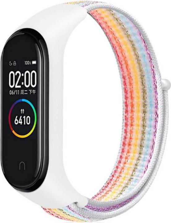Produktbild Cover-Discount Xiaomi Mi Band - Nylon Armband Klettverschluss Regenbogen (Nylon)