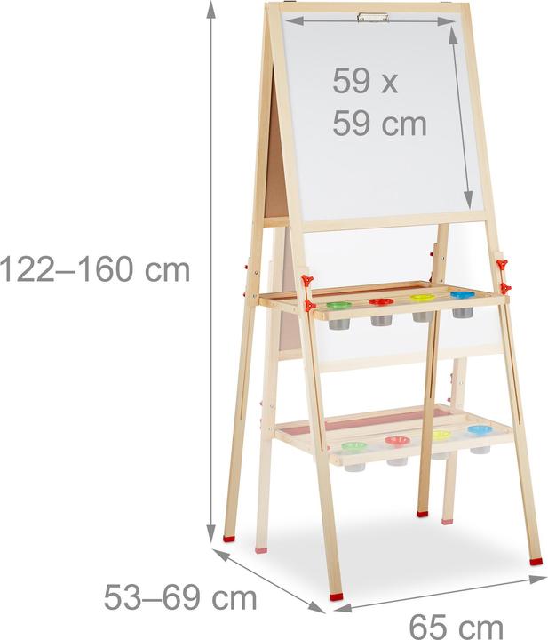 Actual product image Relaxdays Kids' Easel with board