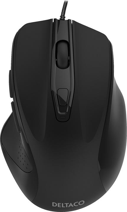 Actual product image Deltaco OFFICE with cord, ergonomic, quiet, black (Cable)
