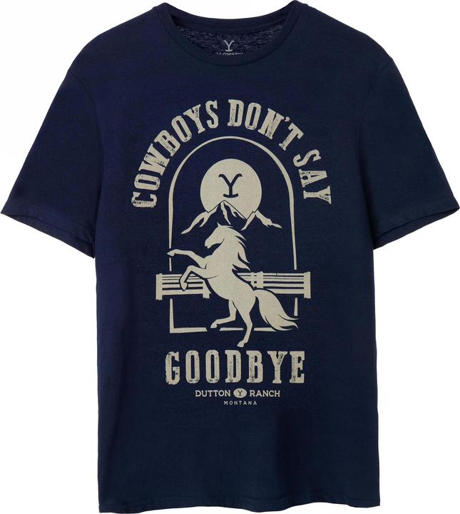 Immagine prodotto Yellowstone Cowboys Don't Say Goodbye Maglietta Uomo (S)