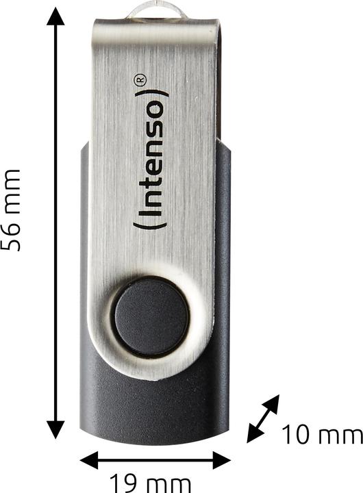 Actual product image Intenso USB 32GB OFFICE LINE 3.2 Gen1 Silver-Black (32 GB, USB-A)