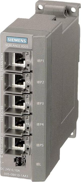 Produktbild Siemens Industrial Ethernet Switch 6GK5005-0BA10-1AA3 (5 Ports)