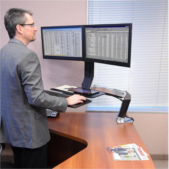 Image du produit Ergotron WorkFit-A, Dual, avec surface de travail+ (Tables, 24")