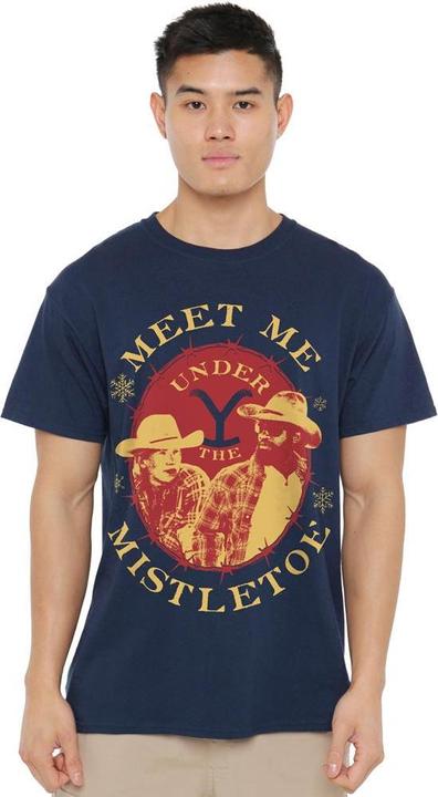 Produktbild Yellowstone Meet Me Under The Mistletoe TShirt weihnachtliches Design (S)