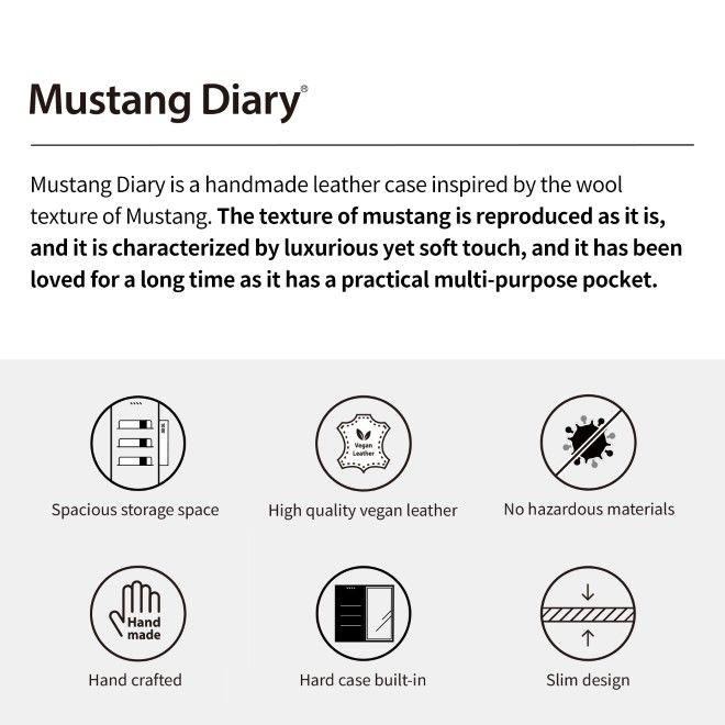 Actual product image Araree Mustang Diary Made in Korea Series (Samsung Galaxy A35)