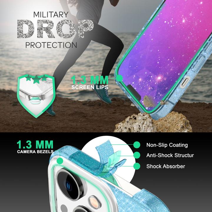 Actual product image Nalia Glitter cover (Apple iPhone 14)
