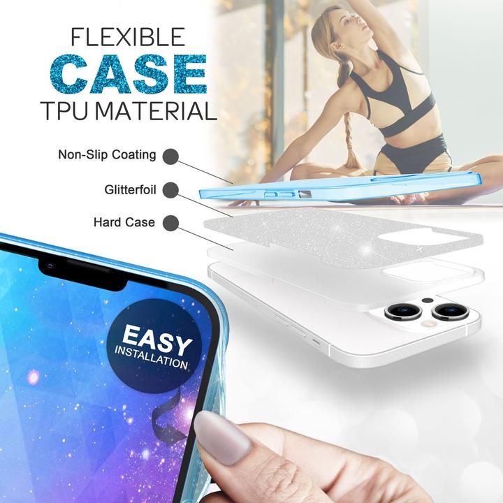 Actual product image Nalia Glitter cover (Apple iPhone 14)