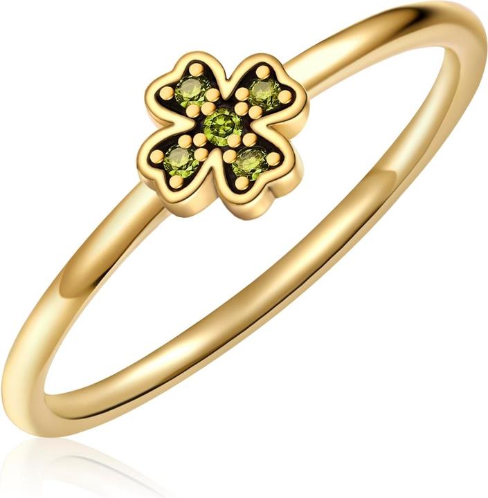 Image du produit Glanzstücke München Bague femme trèfle à quatre feuilles argent sterling - 34596 (50, Argent 925)