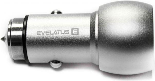Produktbild Evelatus Car Charger ECC01 2USB port 3.1A with stainless steel escape tool