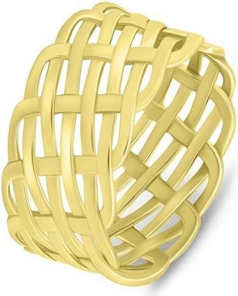 Brilio Silver - Solid Gold Plated Ring RI065Y - Circuit: 52 mm (52)
