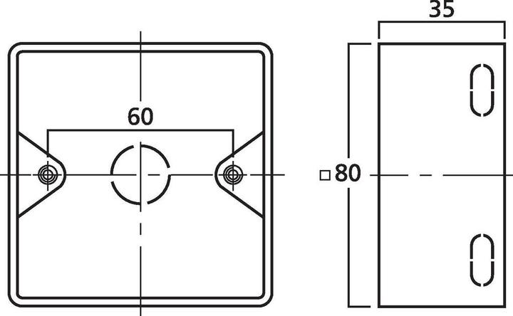 Actual product image Goobay CAT 6 universal outlet incl. surface mounting frame 2x RJ45 network outlet shielded