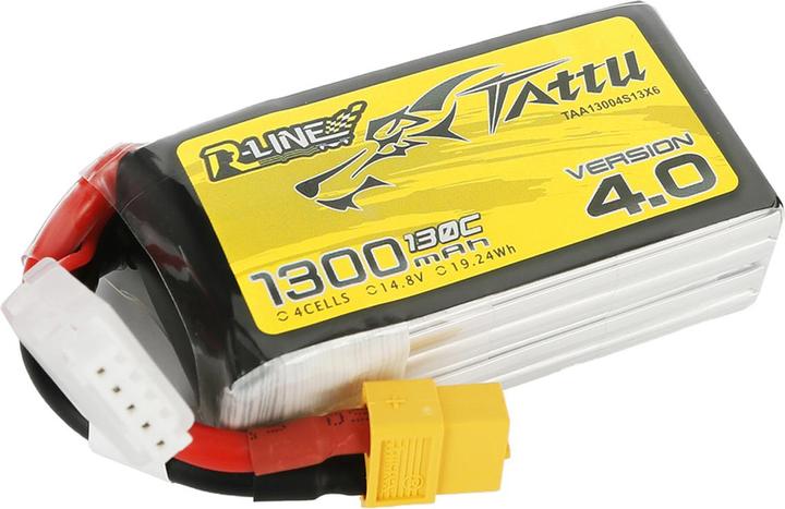 Produktbild Tattu Akumulator R-Line Version 4.0 1300mAh 14,8V 130C 4S1P XT60 (14.80 V, 1300 mAh)