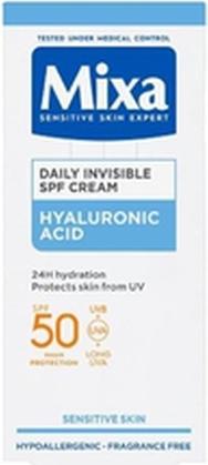 Energy Label Mixa Hyaluronic Acid Daily Invisible SPF Cream (Suntan cream, SPF 50, 50 ml)