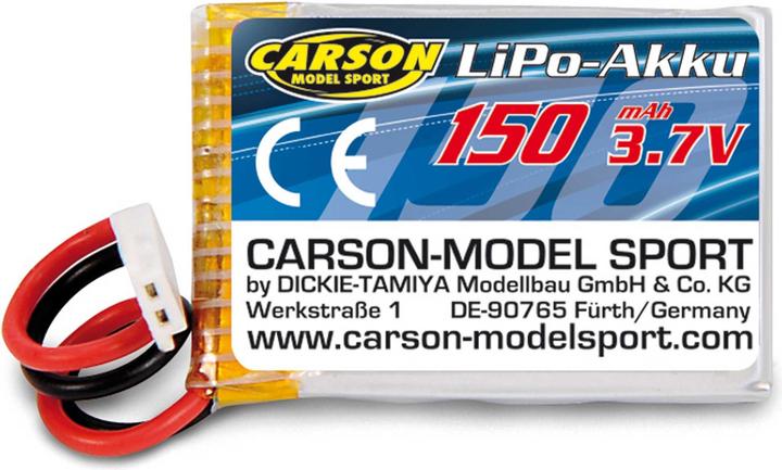 Produktbild Carson 3,7V/150mAh LiPo Akku Easy Skydreamer (3.70 V, 150 mAh)