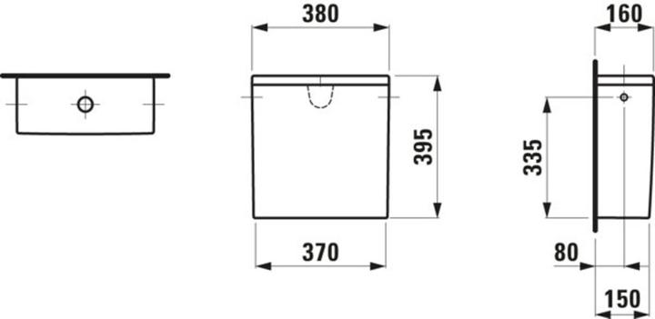 Produktbild Laufen Kartell Spülkasten für Stand-WC-Kombination 824337, Zwei-Mengen-Spülung, Wasseranschluss s