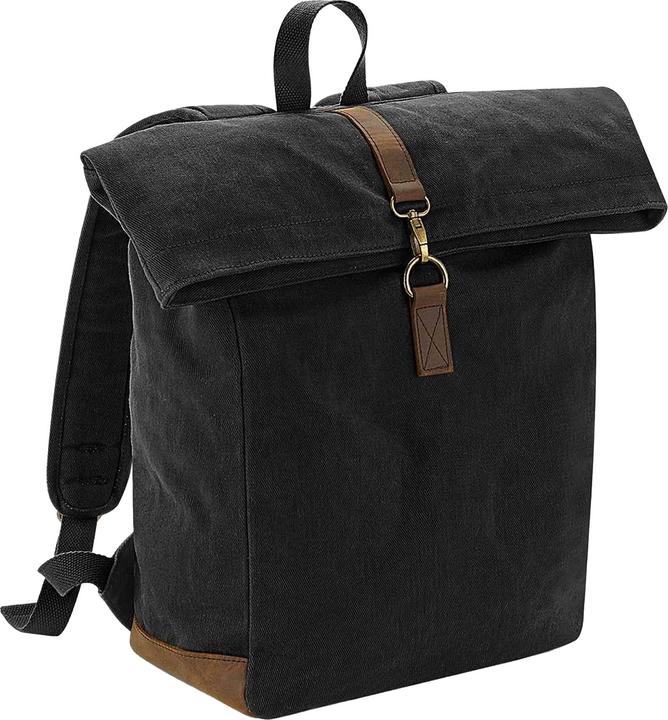 Quadral Heritage gewachser Canvas Rucksack mit LederAkzent (9 l)