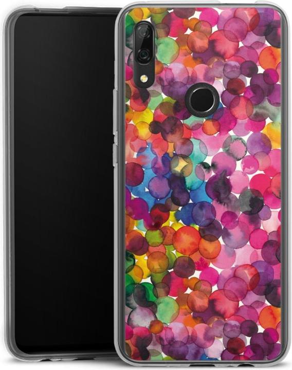 Actual product image DeinDesign Silikon Hülle für Huawei P Smart Z Handyhülle Case Smartphone Schutzhülle Punkte Wasserfarbe bunt (Huawei P Smart Z)