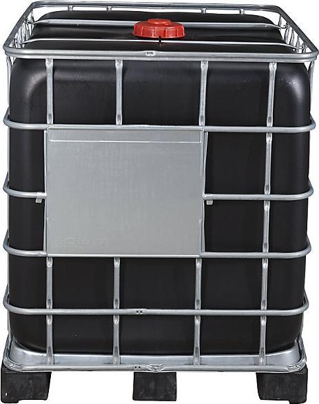 Actual product image kaiserkraft RECOBULK IBC container with UV protection, UN approval, on PE pallet, NW 150 / (1000 l)