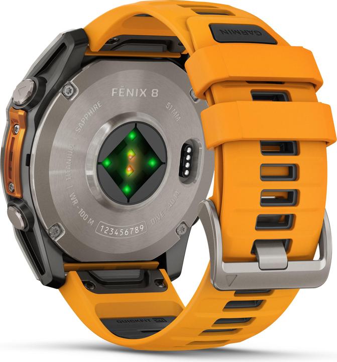 Actual product image Garmin Fenix 8 AMOLED Sapphire Titan (51 mm)