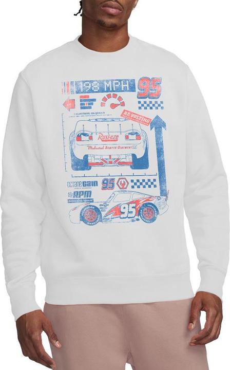 Actual product image Cars Unisex Adult 198 MPH Lightning McQueen Sweatshirt (M)