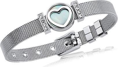 Silvego Steel bracelet with heart KMM114022