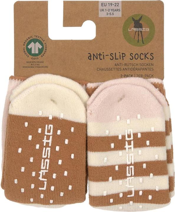 Actual product image Lässig Anti-Slip Socks Set of 2 Pink Caramel Size 27 - 30 (pack of 2, 27 - 30)