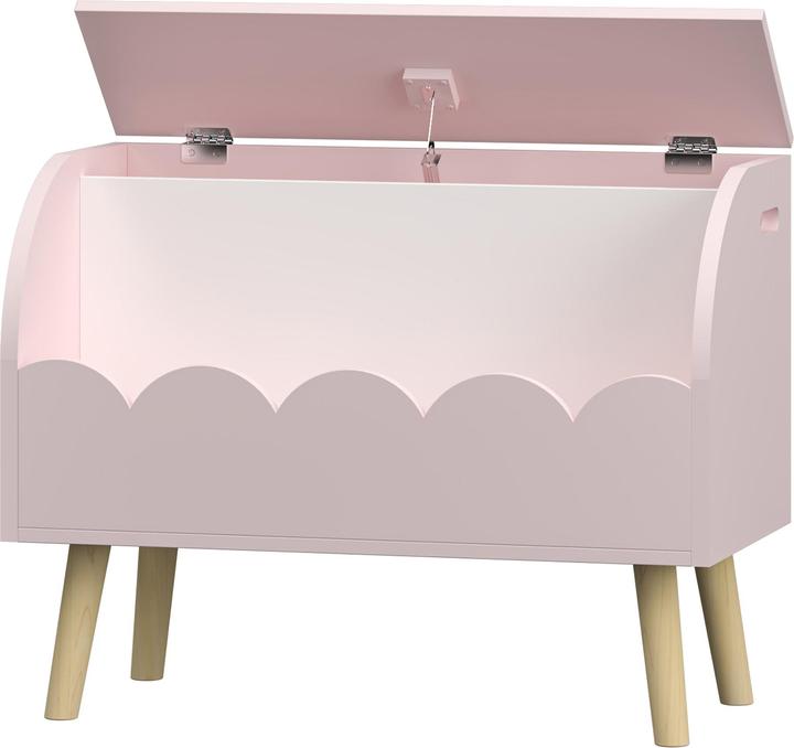 Produktbild En.Casa Spielzeugkiste Vestnes 60x30x44 cm Cotton Candy/Weiss