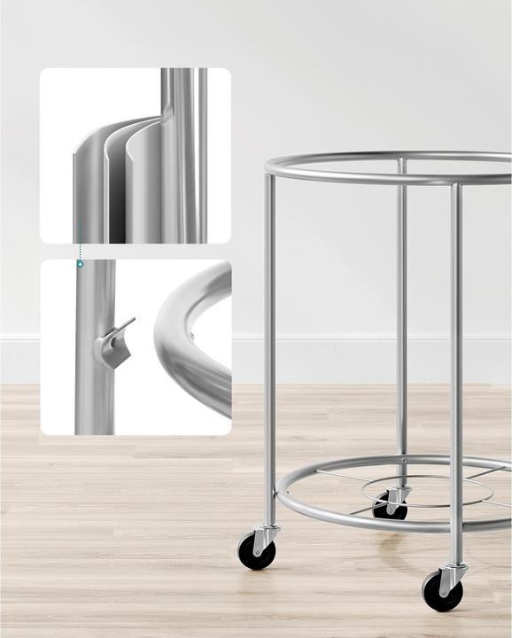 Actual product image Songmics Laundry basket on castors 48 l, black/silver, detail colour (170 l)