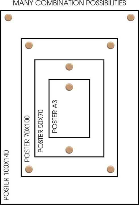 Actual product image ChiCura Magnetic dots oak - Set of 2 (4 x 4 cm)