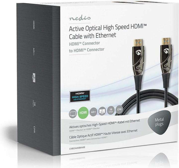 Produktbild Nedis Aktive optische High Speed??HDMI-Kabel mit Ethernet| HDMI Stecker| - Kabel - Dig (40 m, HDMI)