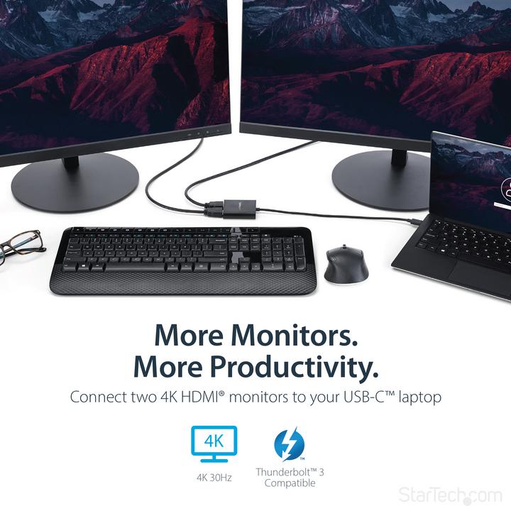 Actual product image StarTech USB-C zu HDMI Multi-Monitor Adapter (HDMI, 6.20 cm)