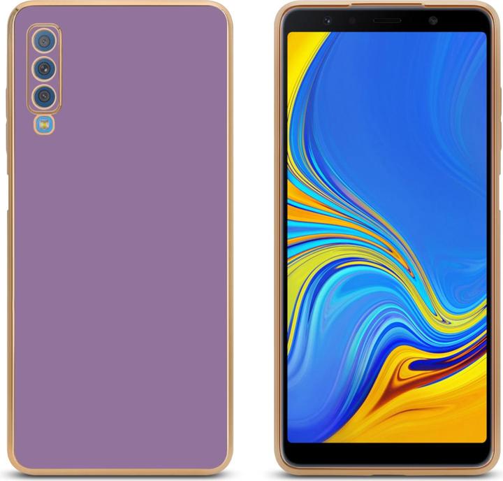 Productafbeelding Cadorabo Hoesje voor Samsung Galaxy A7 2018 in TPU met camerabescherming LM130 Style (Samsung Galaxy A7 (2018))