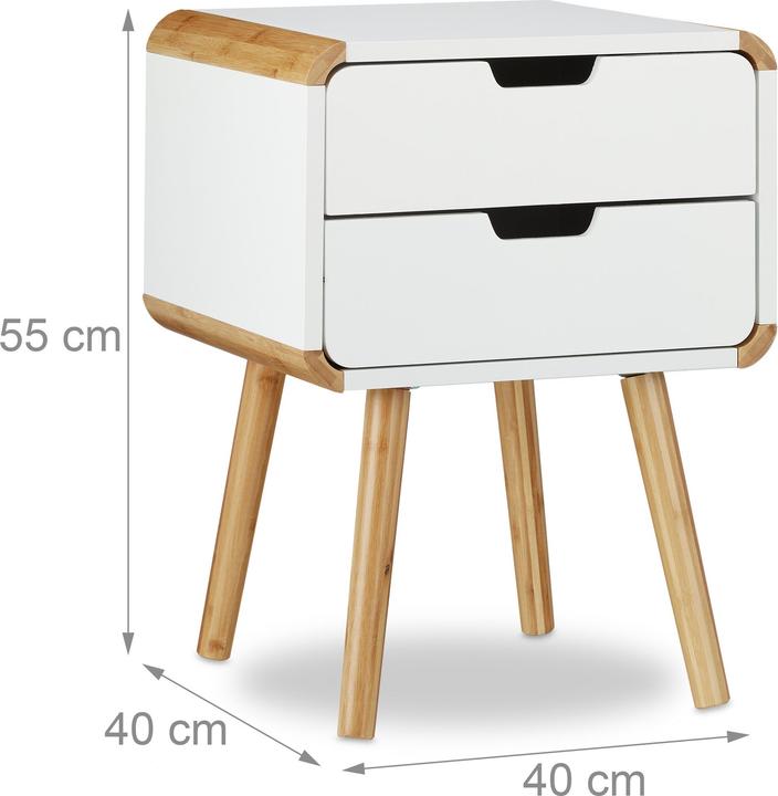 Image du produit Relaxdays table de chevet (40 x 40 x 55 cm)